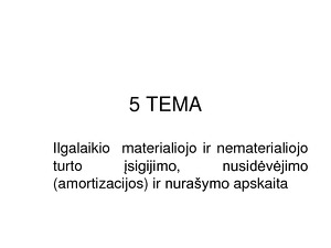 Ilgalaikio Turto Apskaita Skaidrės - Mokslobaze.lt