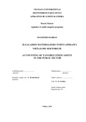 Ilgalaikio Materialiojo Turto Apskaita Viešajame Sektoriuje - Mokslobaze.lt