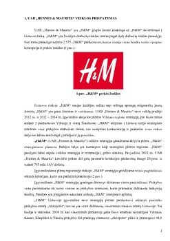 H & m top hennes & mauritz uab