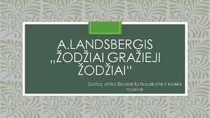 dr. Algimantas Lebionka: Apipjaustyta V.Landsbergio biografija ir