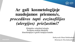 Ar Gali Kosmetologijoje Naudojamos Priemonės Proceduros Tapti Eozinofilijos Alergijos Priezastimi Mokslobaze Lt